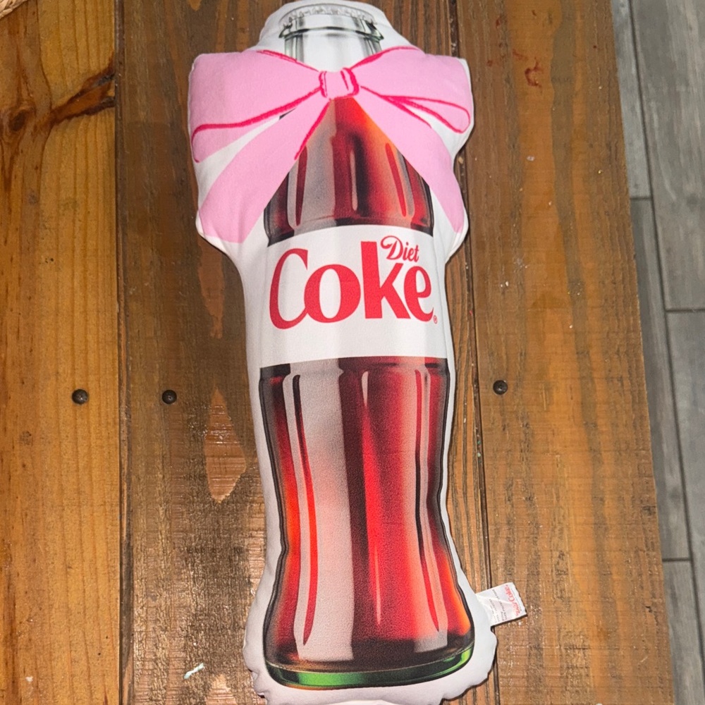Coca Cola Diet Coke Pillow with Pink Bow SOLD OUT TARGET